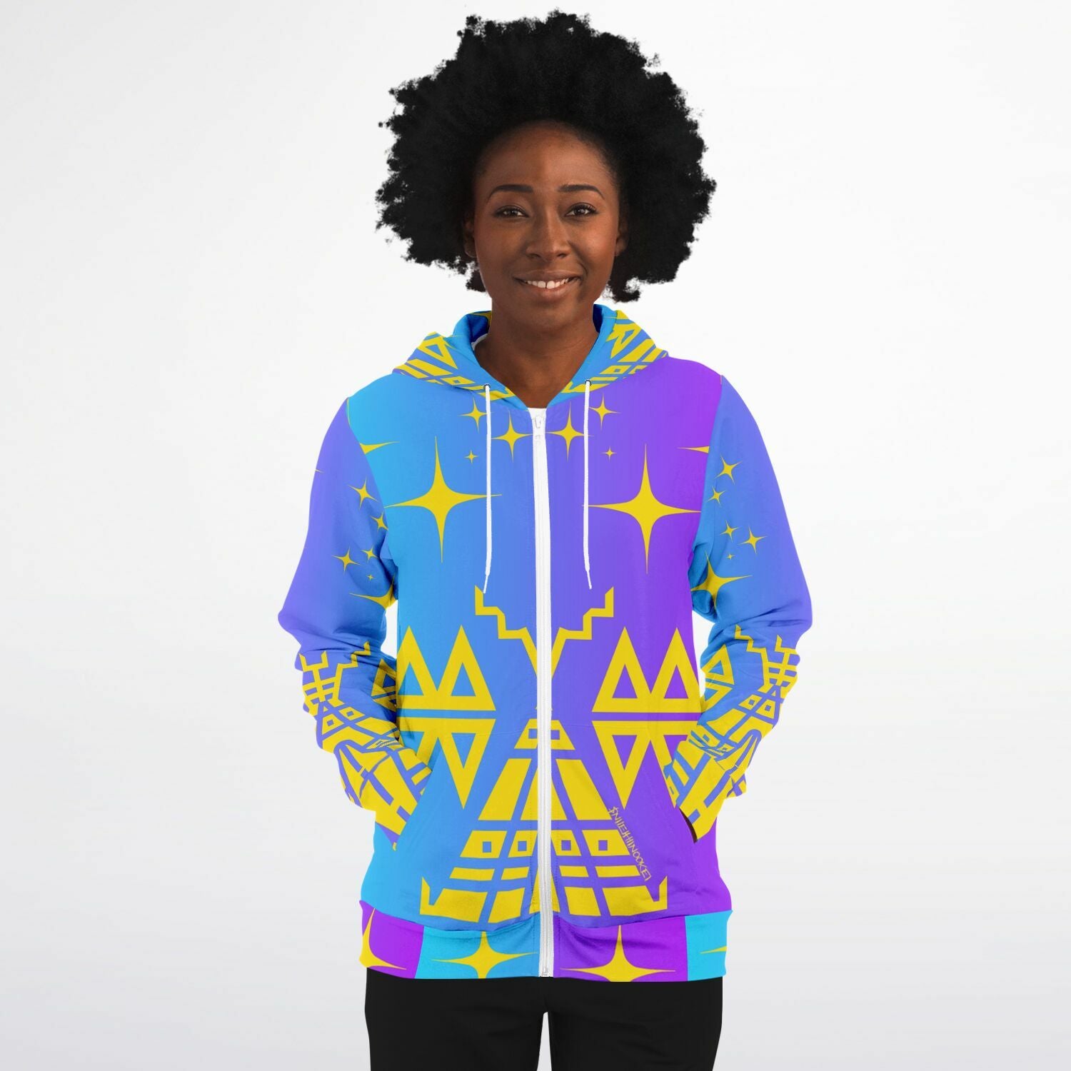$NiieihiiNookei Fashion Zip-Up Hoodie - AOP