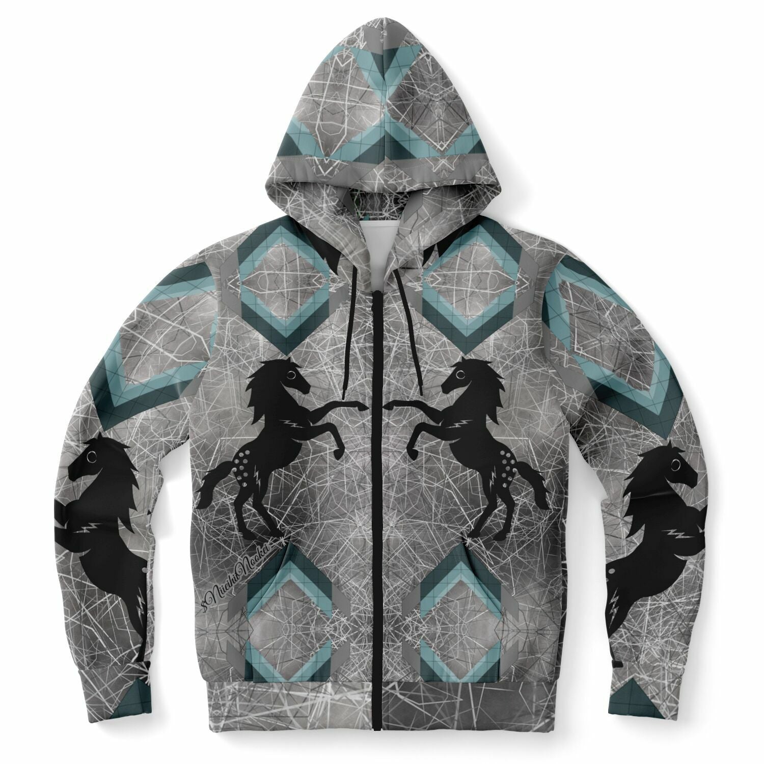 $NiieihiiNookei Fashion Zip-Up Hoodie - AOP
