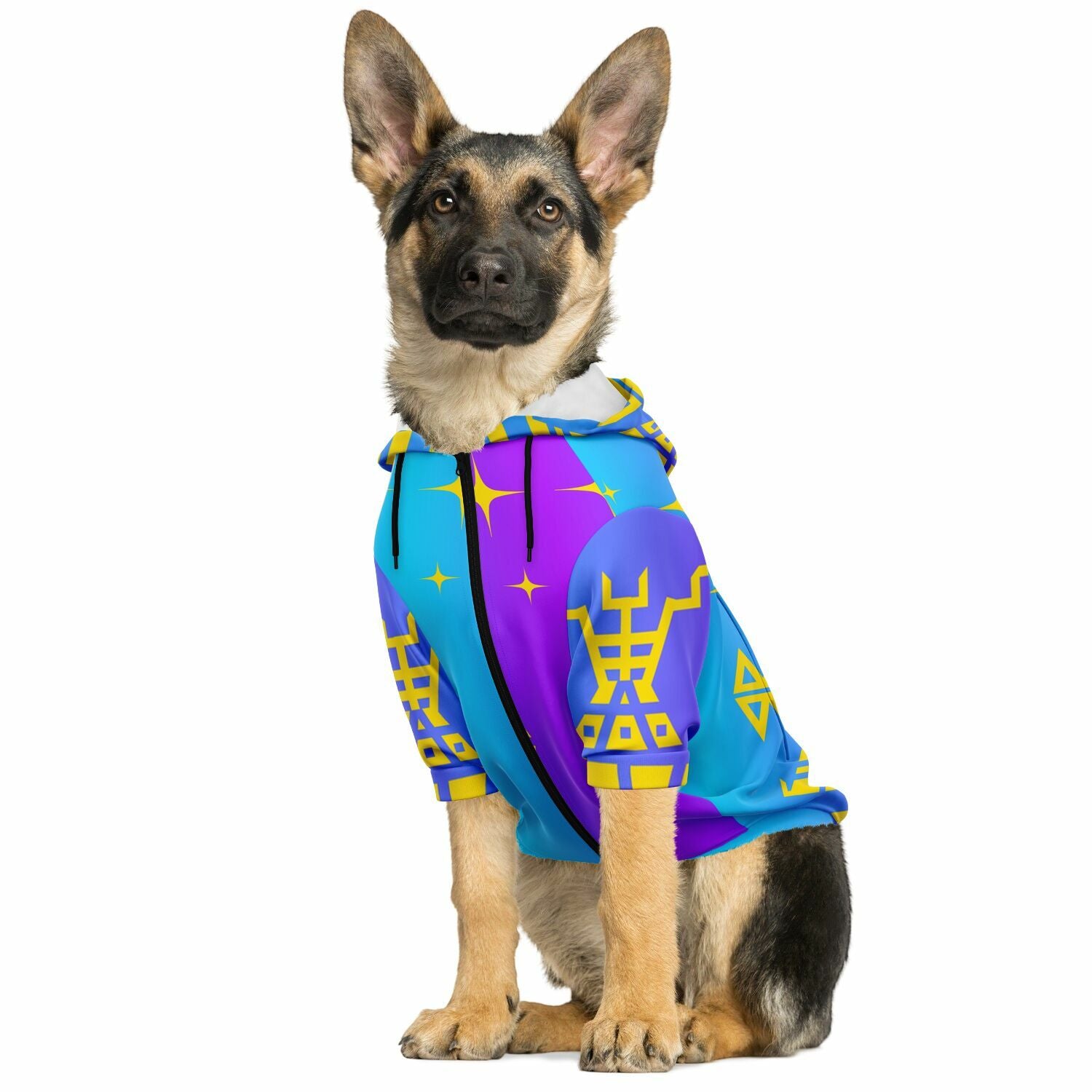 $NiieihiiNookei Fashion Dog Zip-Up Hoodie - AOP