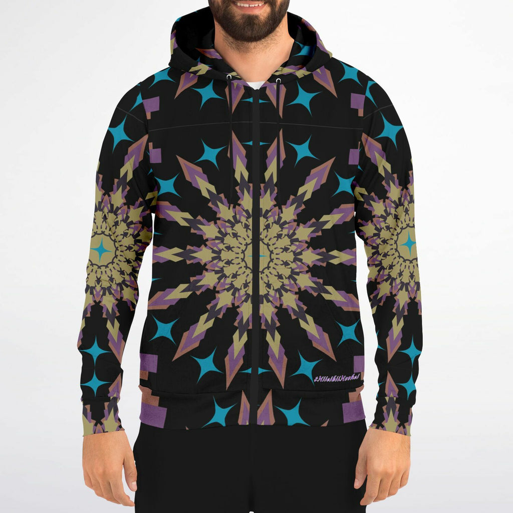 $NiieihiiNookei Athletic Zip-Up Hoodie - AOP