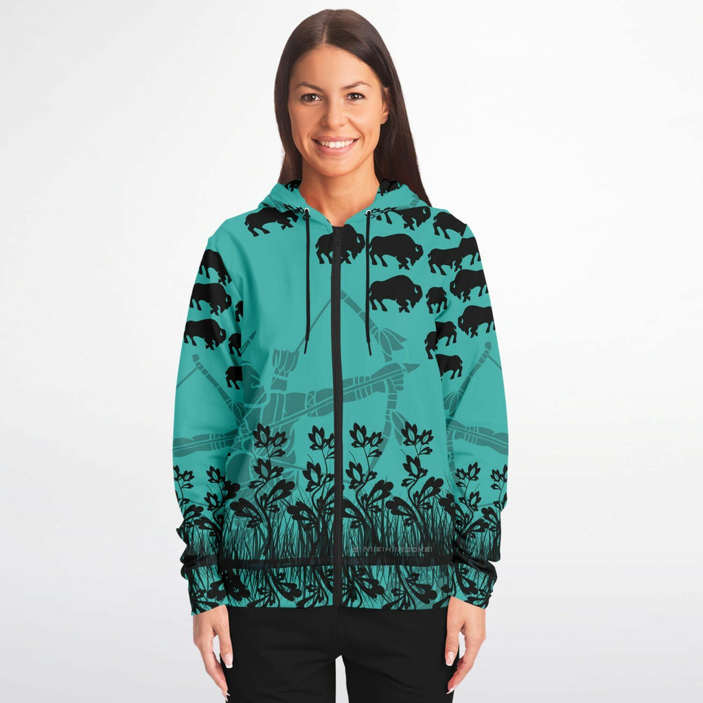$NiieihiiNookei Fashion Zip-Up Hoodie - AOP