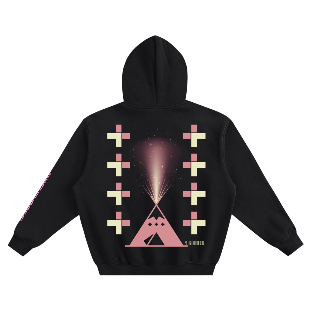 $NiieihiiNookei Fleeced Boxy Hoodie
