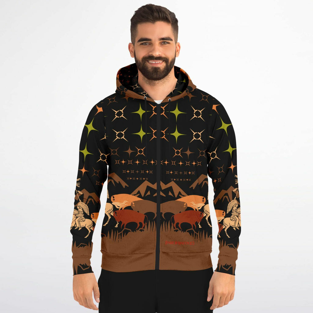 $NiieihiiNookei Athletic Zip-Up Hoodie - AOP