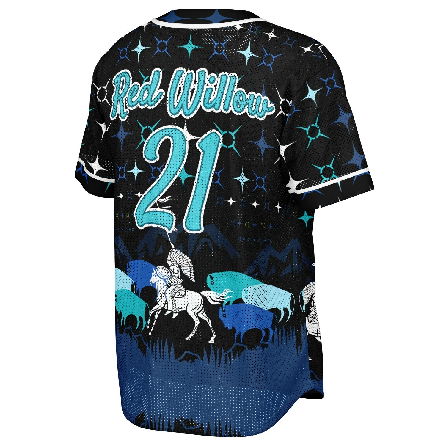 #21 Red Willow Premium Baseball Jersey - AOP