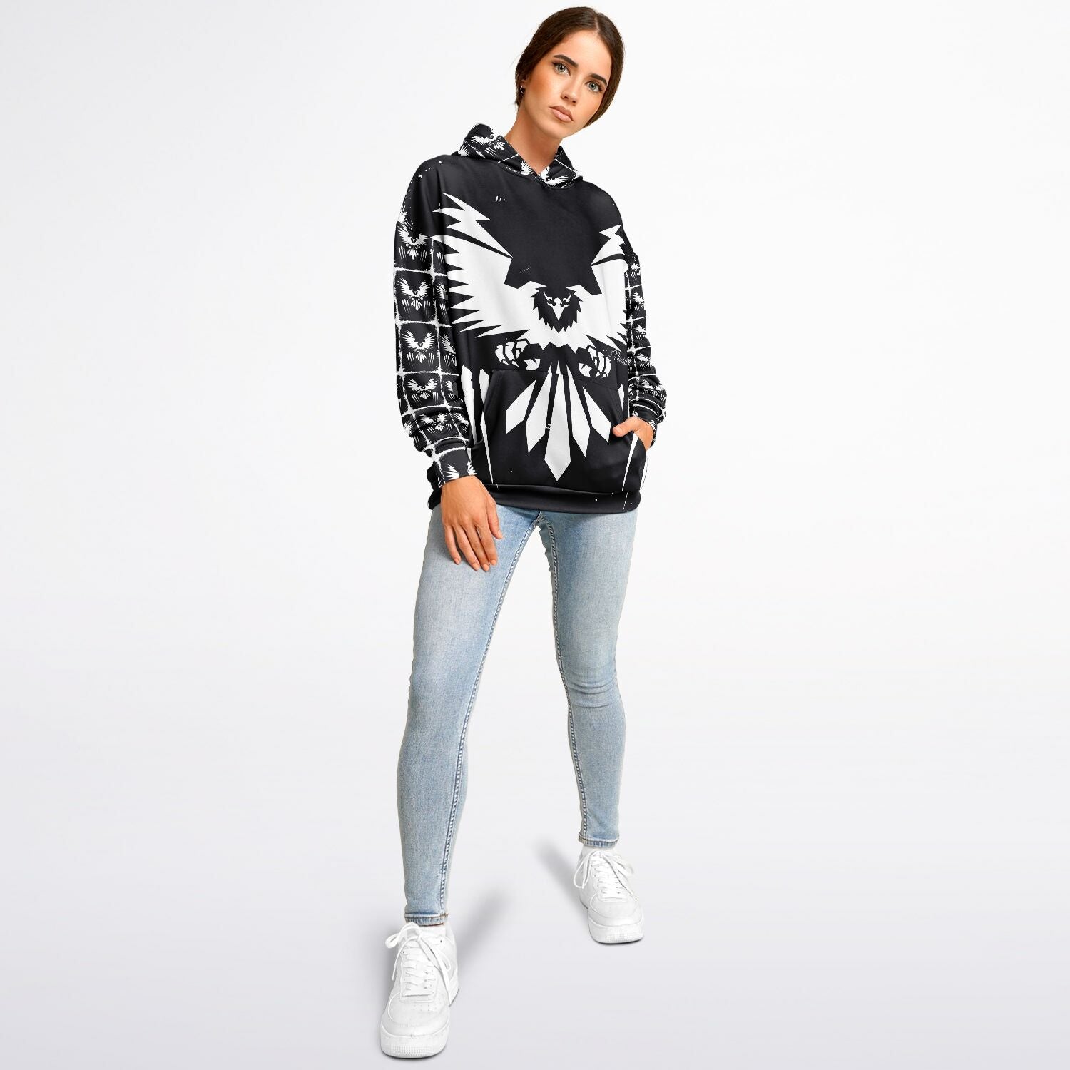 $NiieihiiNookei Graphic Design Heavyweight Oversized Hoodie - AOP