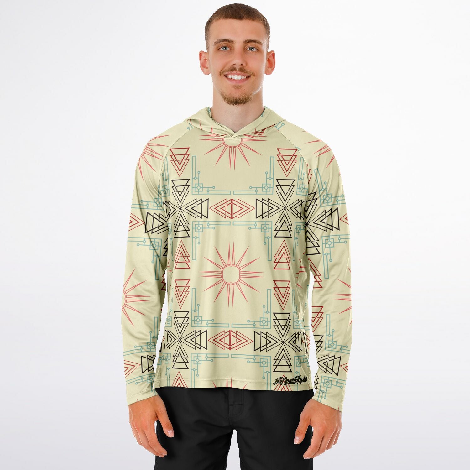 $NiieihiiNookei Hooded Performance Shirt - AOP