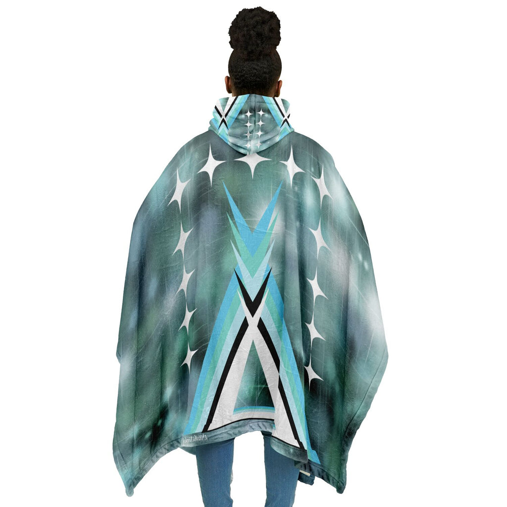 $NiieihiiNookei Flannel Blanket Poncho - AOP