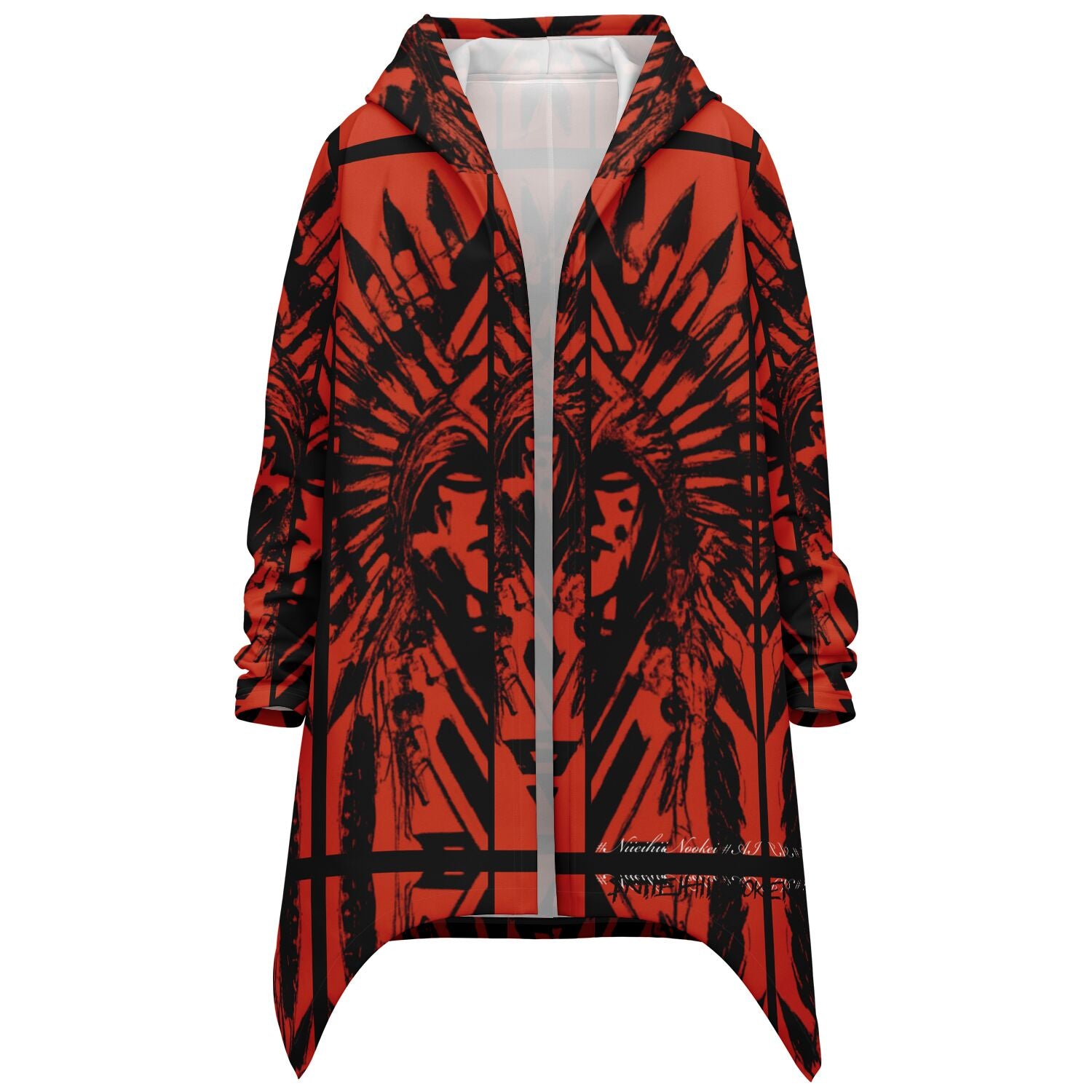 $NiieihiiNookei Fashion Elongated Cloak - AOP