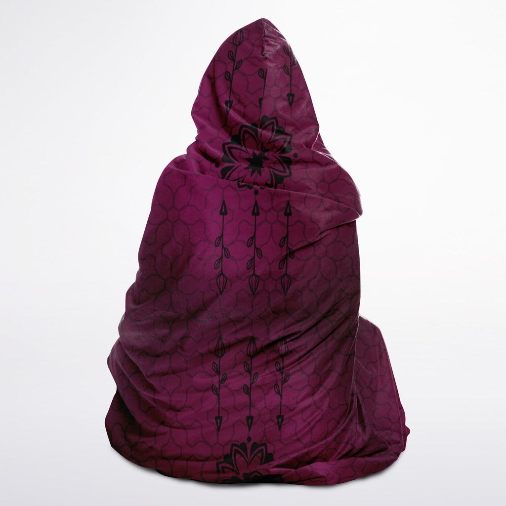 $NiieihiiNookei Hooded Blanket Sherpa - AOP