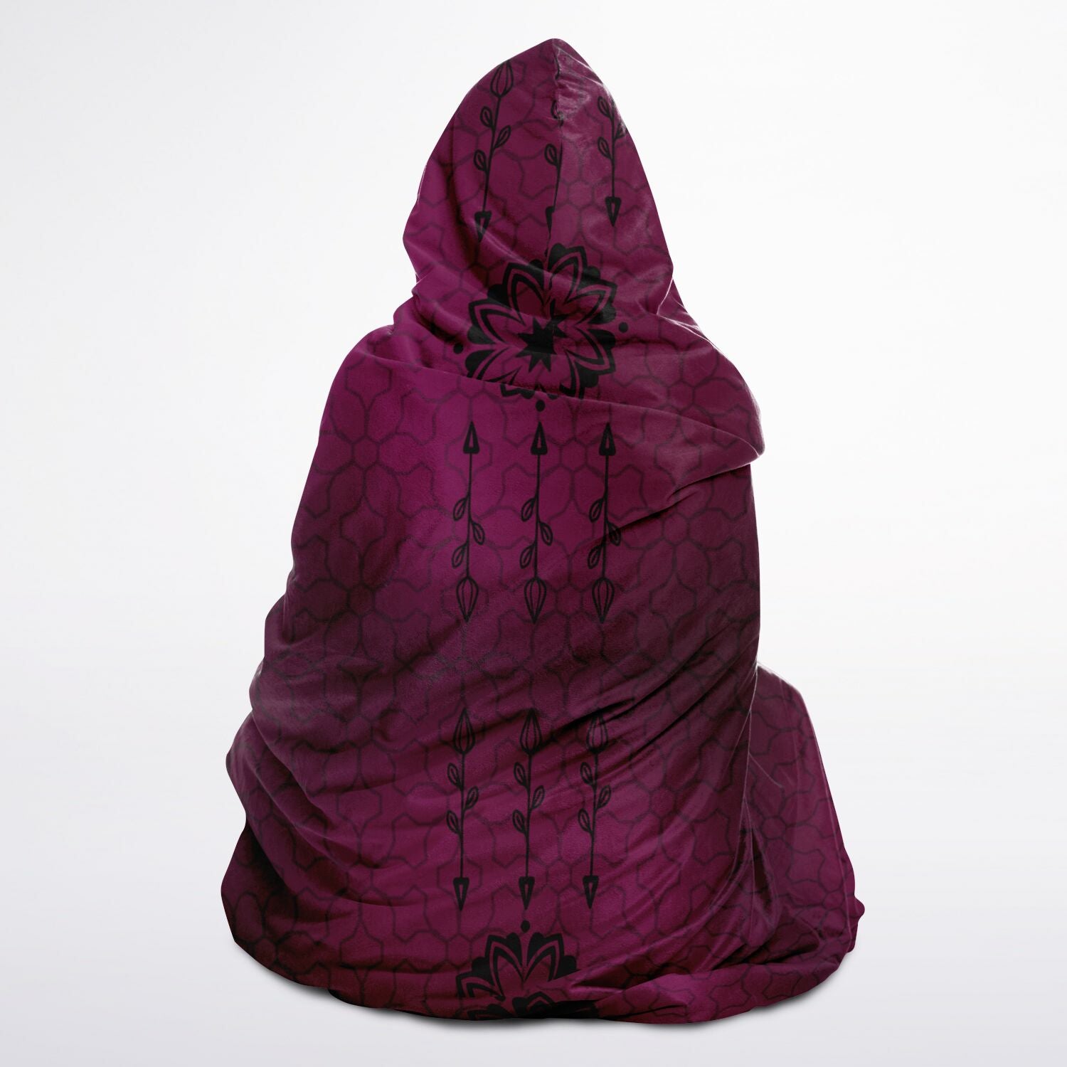 $NiieihiiNookei Hooded Blanket Sherpa - AOP