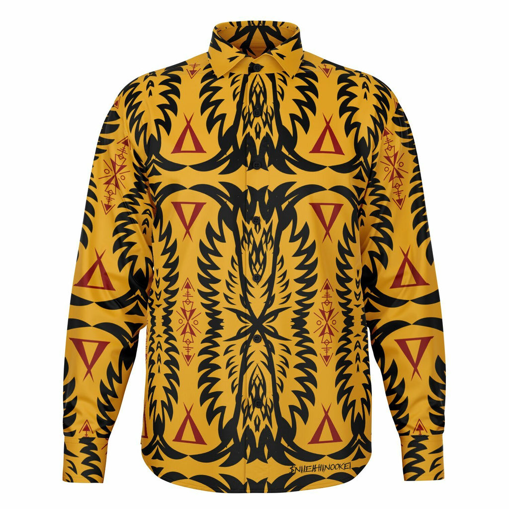 $NiieihiiNookei Long Sleeve Button Down Shirt - AOP