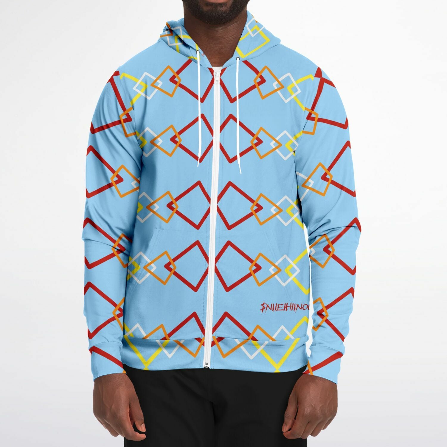 $NiieihiiNookei Athletic Zip-Up Hoodie - AOP