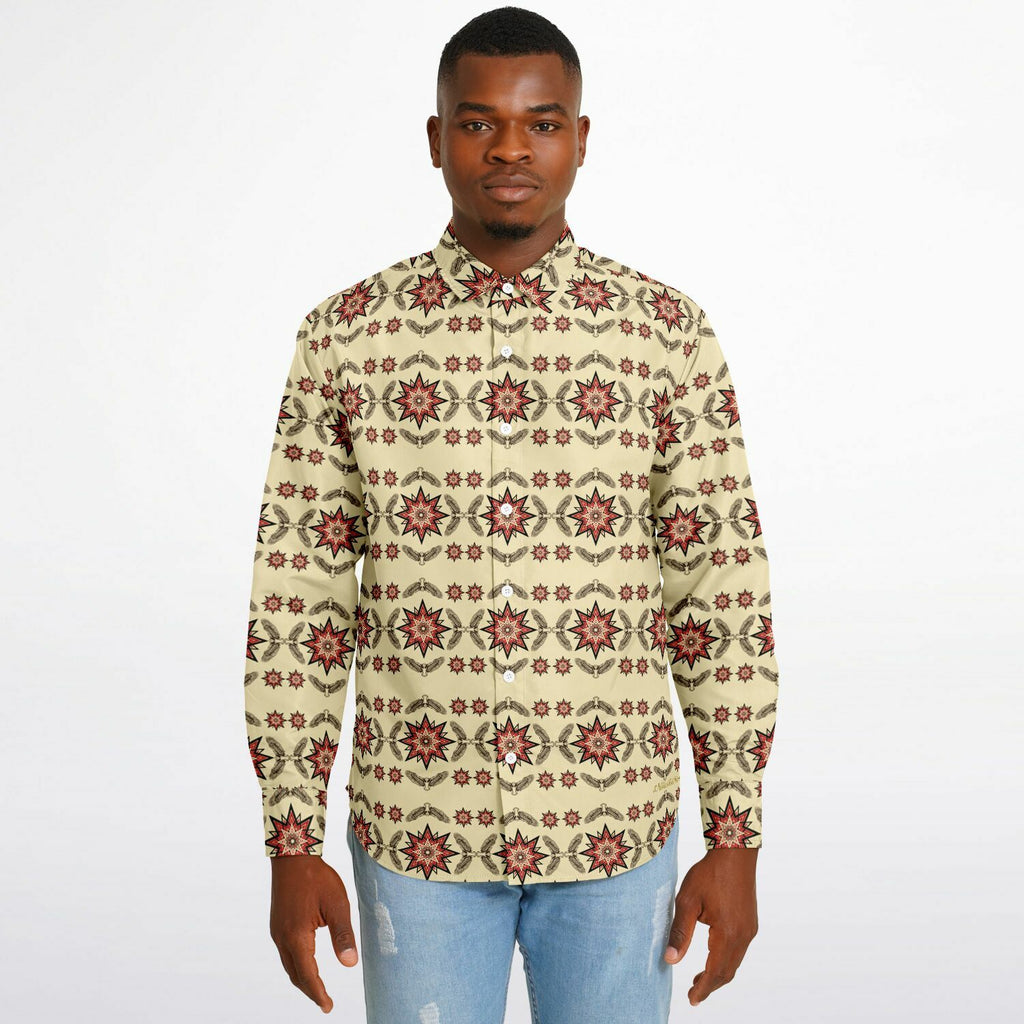 $NiieihiiNookei Long Sleeve Button Down Shirt - AOP