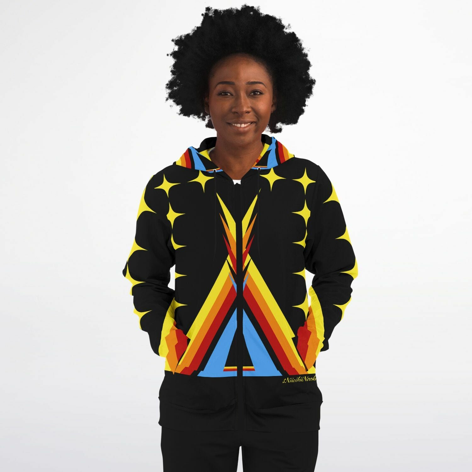 $NiieihiiNookei Zip-Up Hoodie - AOP