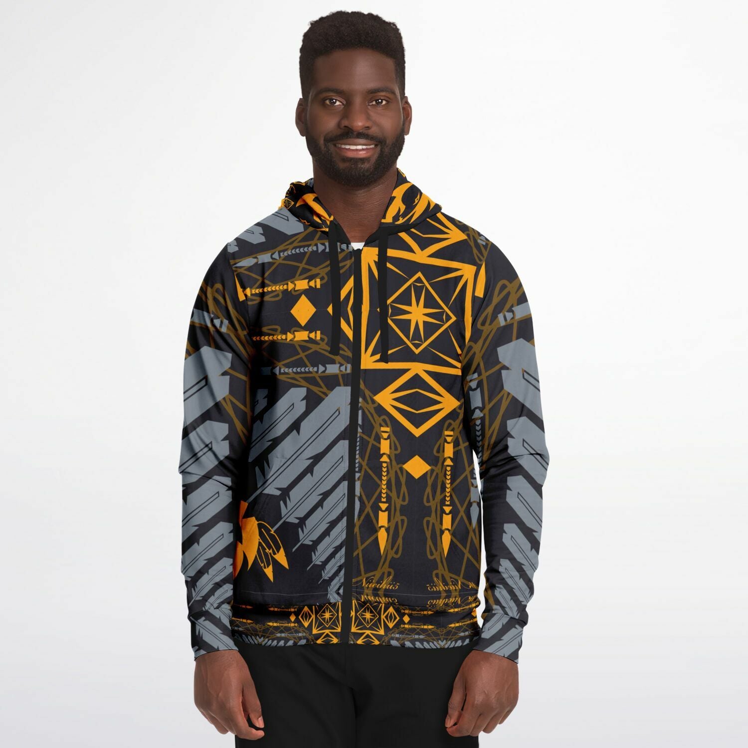$NiieihiiNookei Athletic Zip-Up Hoodie - AOP