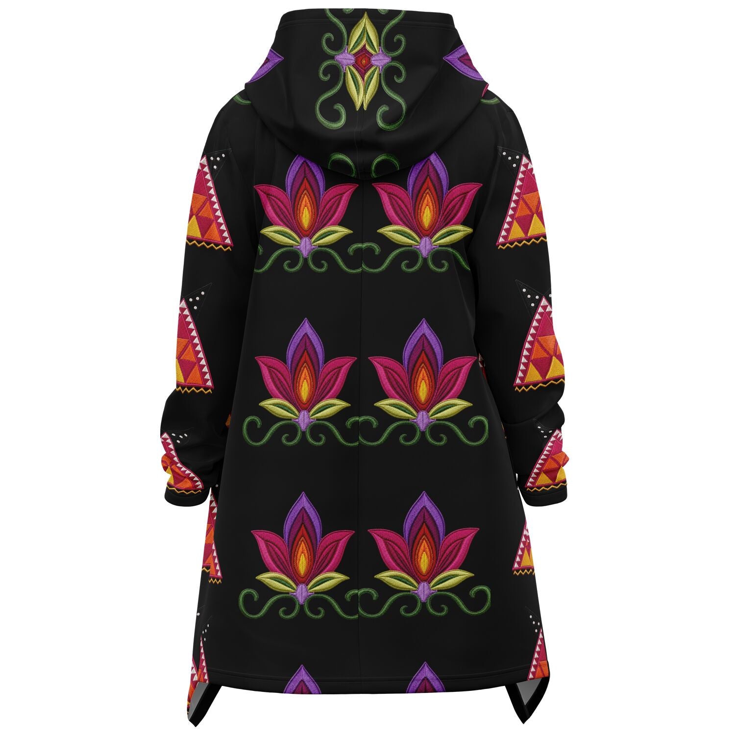 Fashion Elongated Hooded Cloak - AOP