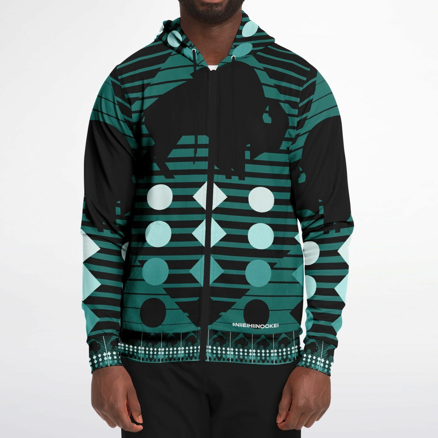 $NiieihiiNookei Fashion Zip-Up Hoodie - AOP