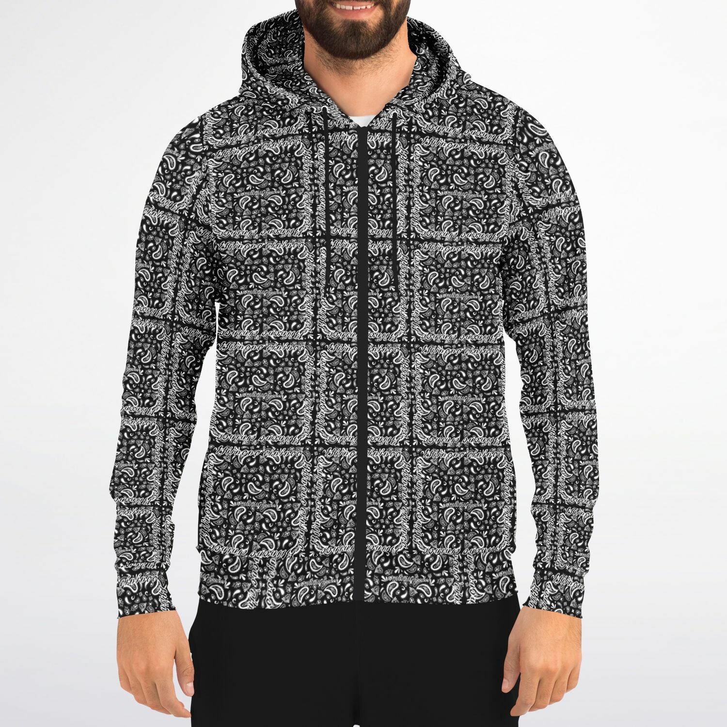 $NiieihiiNookei Athletic Zip-Up Hoodie - AOP
