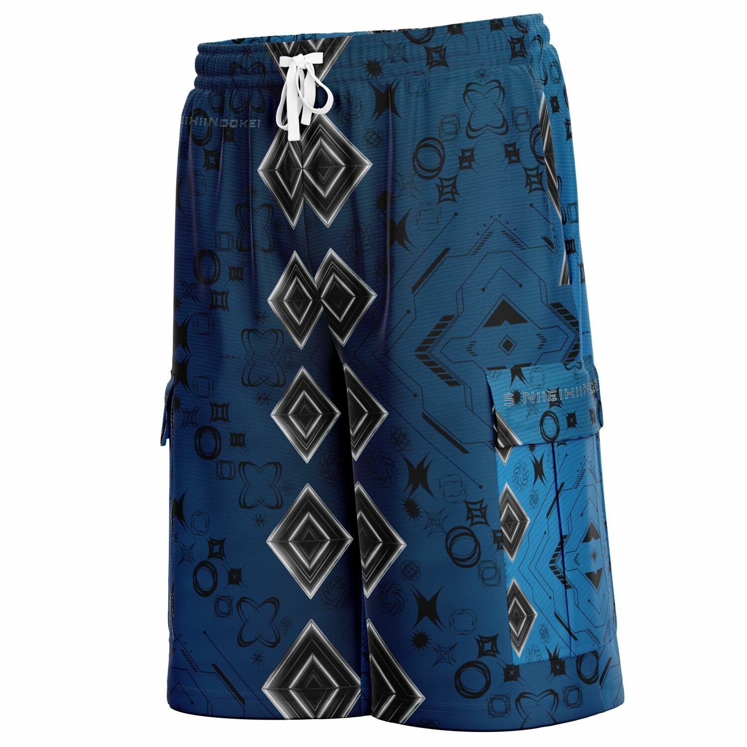 $NiieihiiNookei Heavyweight Cargo Shorts - AOP