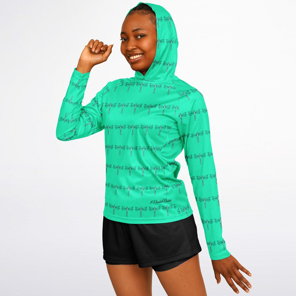 $NiieihiiNookei Women's Long Sleeve Hooded Performance Shirt - AOP