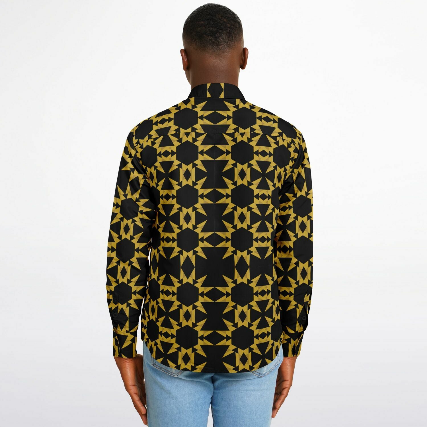 $NiieihiiNookei Long Sleeve Button Down Shirt - AOP