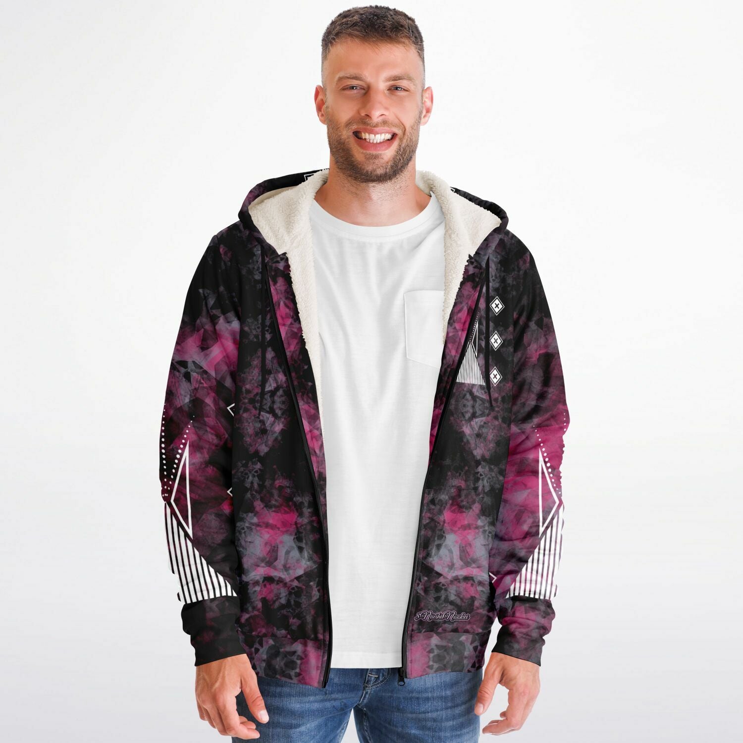$NiieihiiNookei Microfleece Ziphoodie - AOP