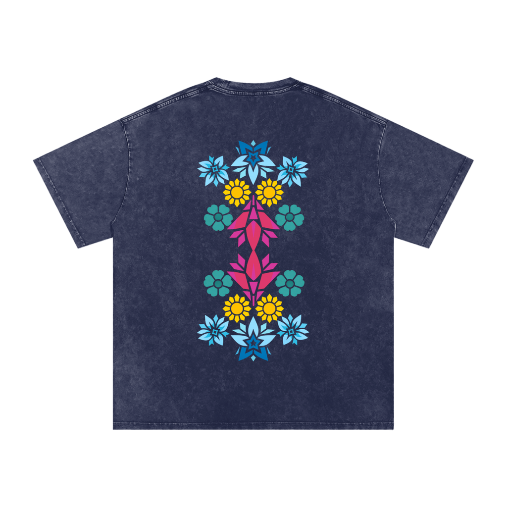 Snow Washed Oversized Cotton T-Shirt