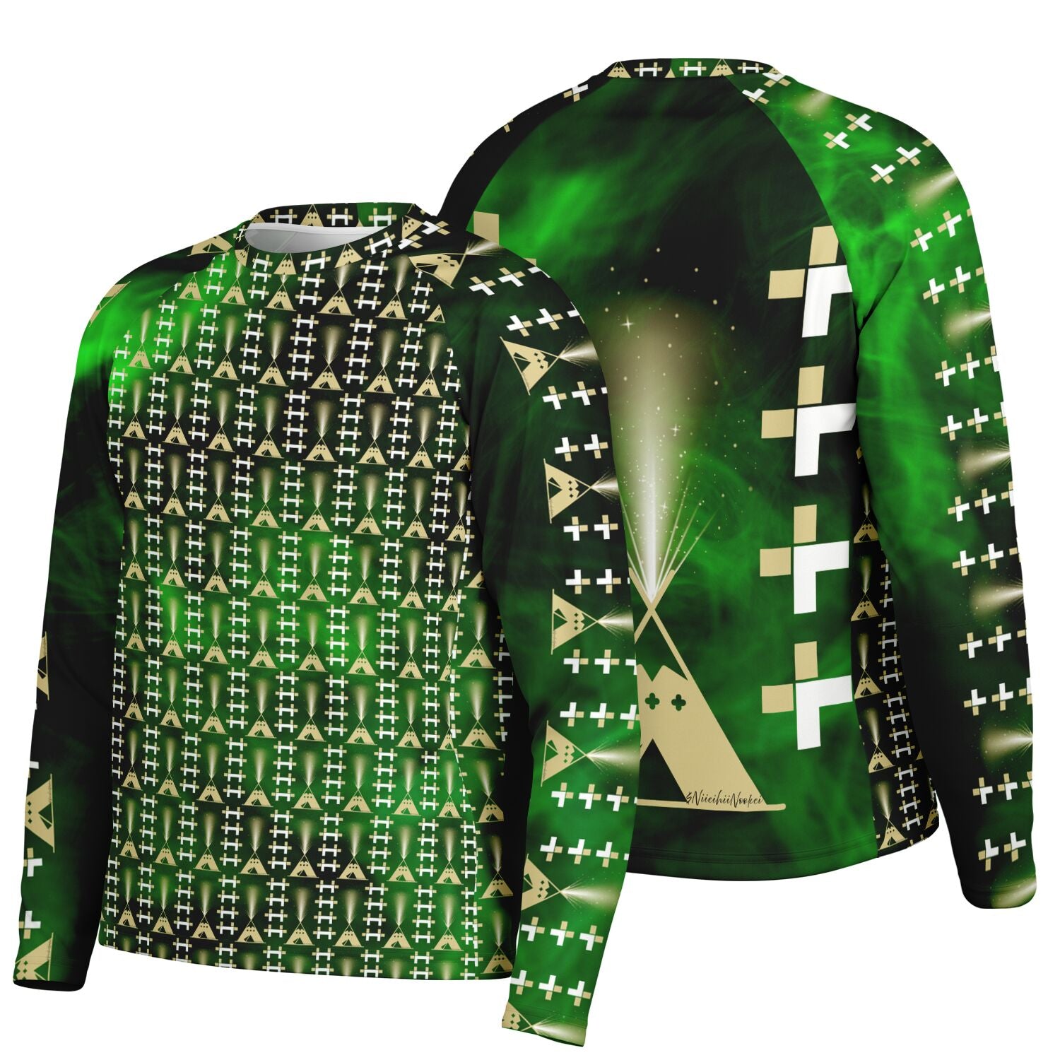 $NiieihiiNookei Men's Long Sleeve Performance Shirt - AOP