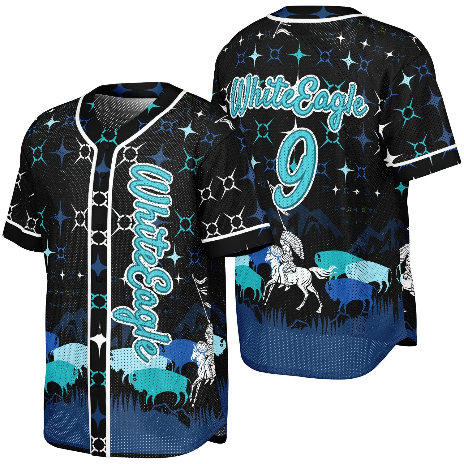 #9 WhiteEagle Premium Baseball Jersey - AOP