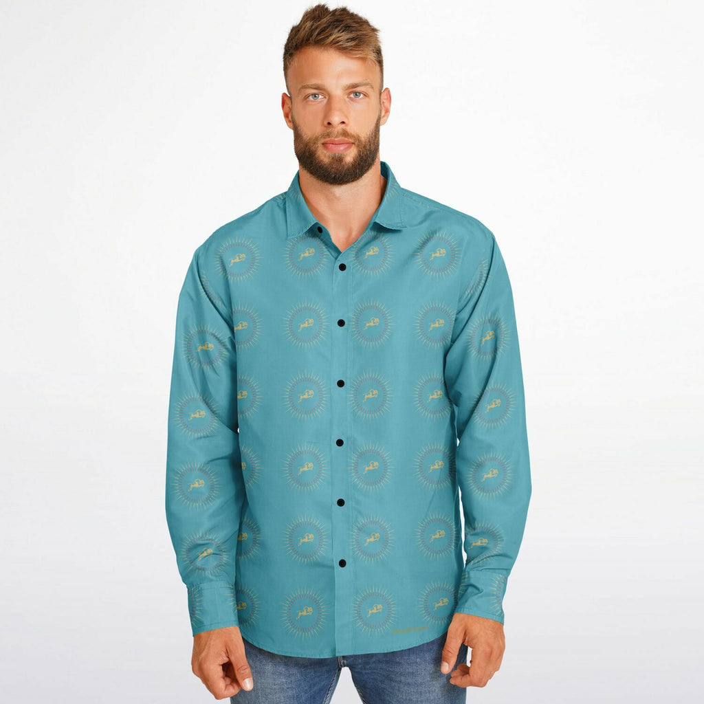 $NiieihiiNookei Long Sleeve Button Down Shirt - AOP
