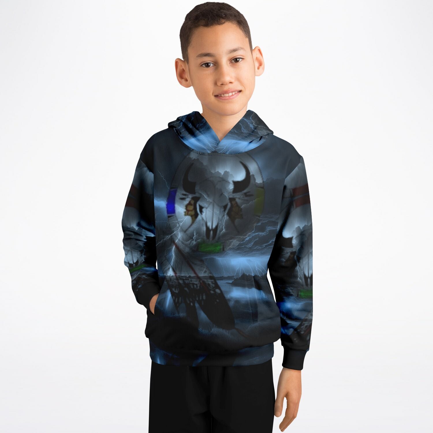 Northern Arapaho Tribe Logo Fashion Kids Hoodie - AOP