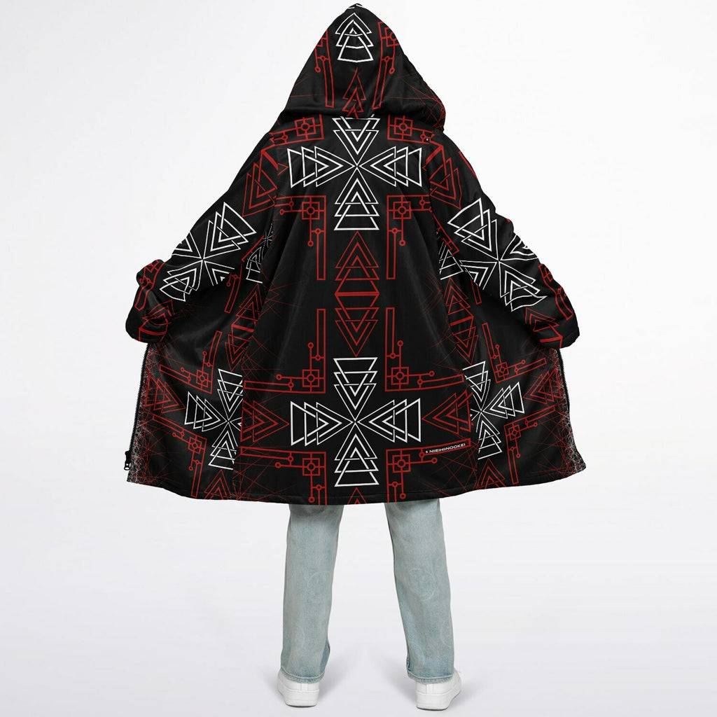 $NiieihiiNookei Microfleece Lined Zipper Cloak - AOP
