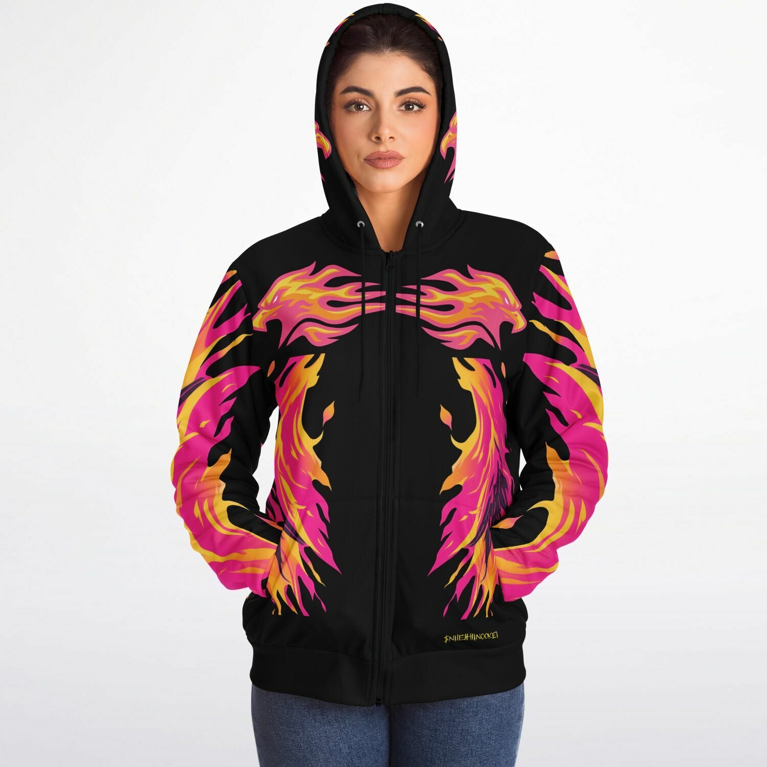 $NiieihiiNookei Microfleece Ziphoodie - AOP