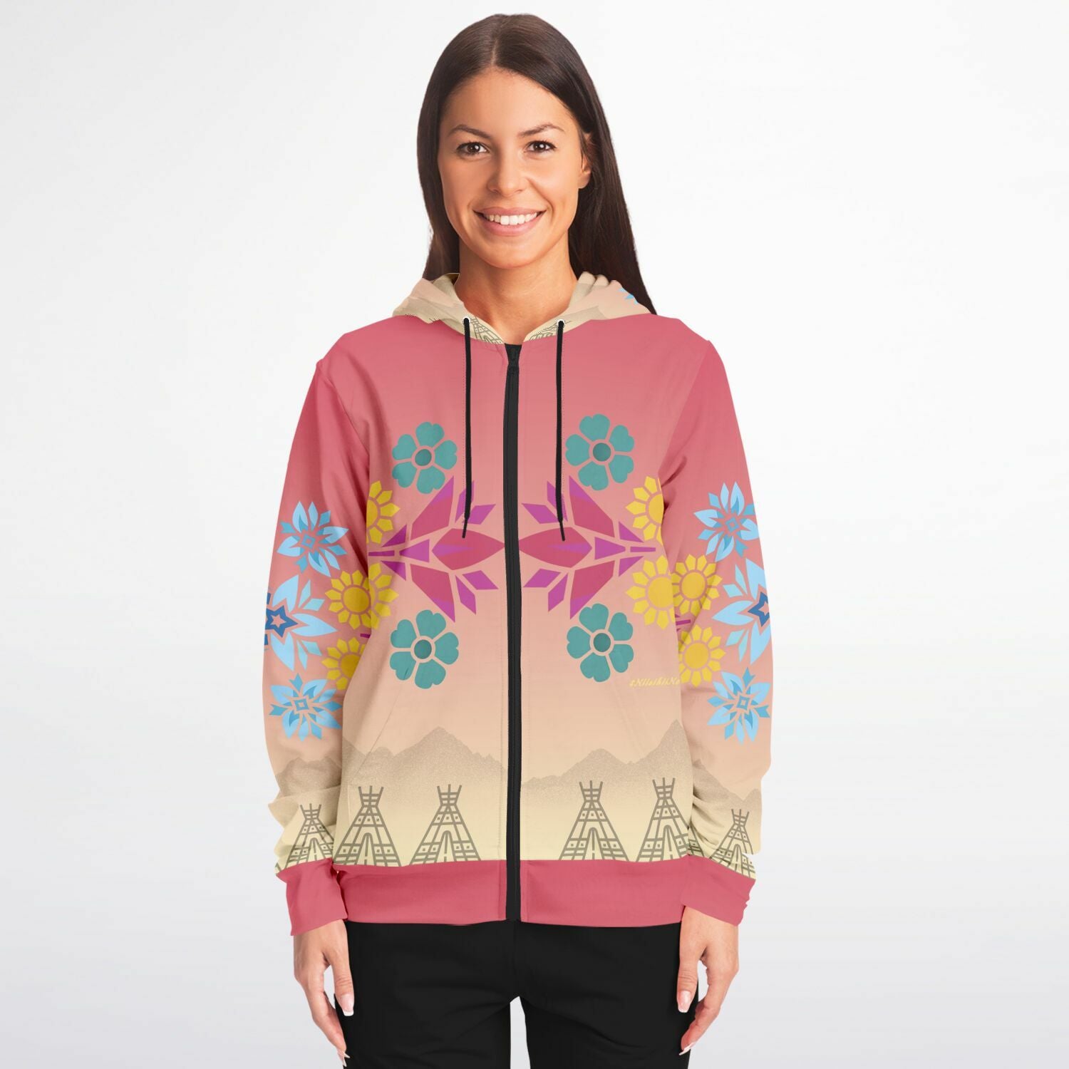 $NiieihiiNookei Fashion Zip-Up Hoodie - AOP