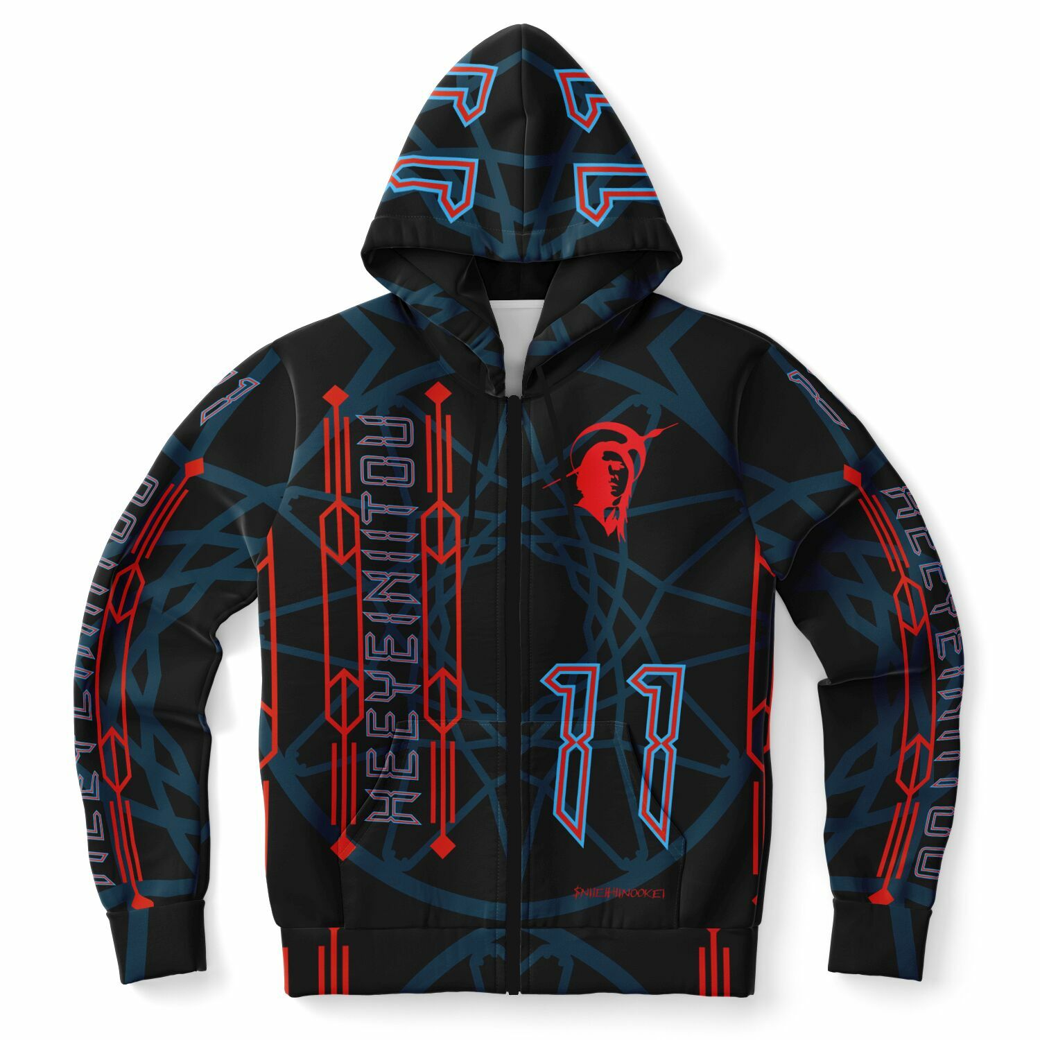 $NiieihiiNookei Athletic Zip-Up Hoodie - AOP