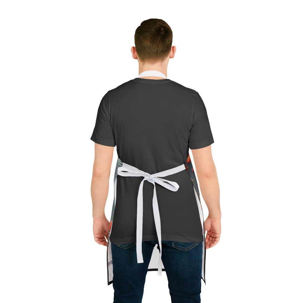 Floral Mountain Reflection Apron — Botanical Camping Chef Apron