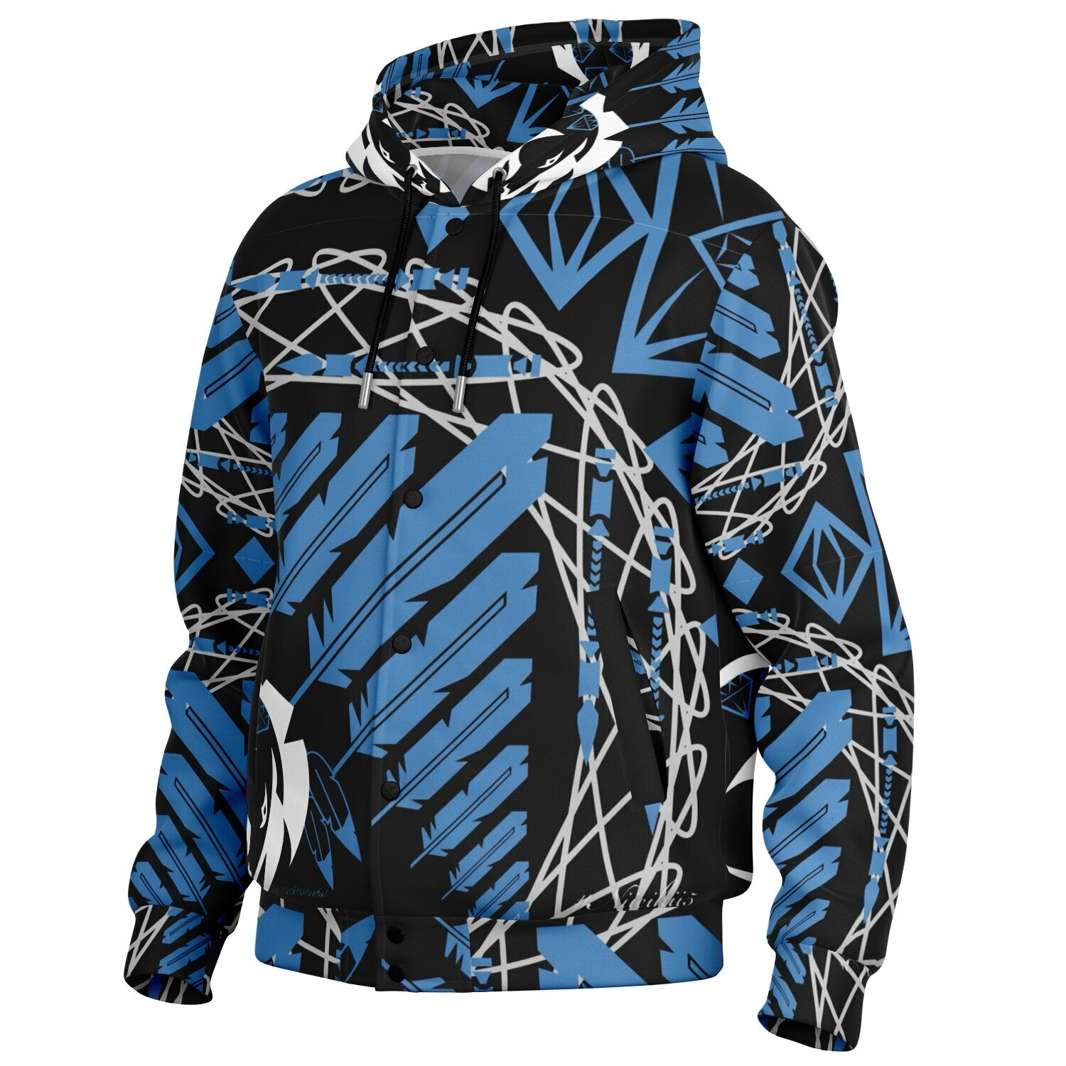 $NiieihiiNookei Hooded Baseball Jacket - AOP
