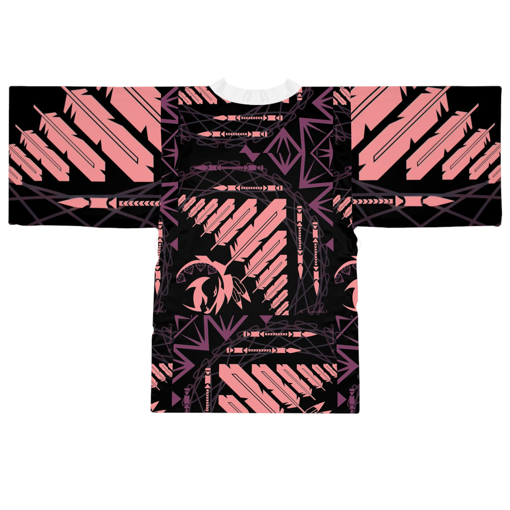 $NiieihiiNookei Kimono Robe — Long Sleeve AOP Lounge Jacket