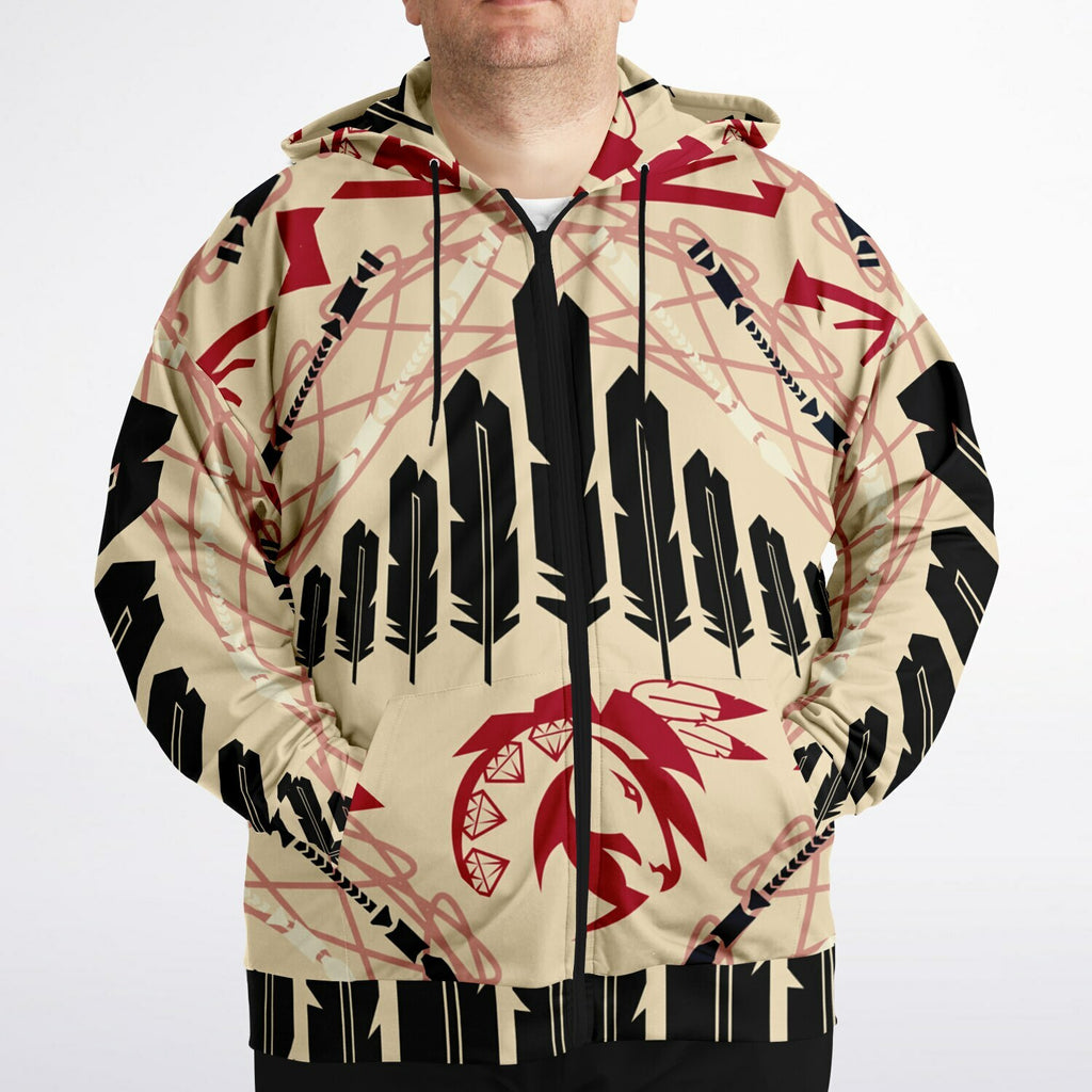 $NiieihiiNookei Plus-size Ziphoodie - AOP