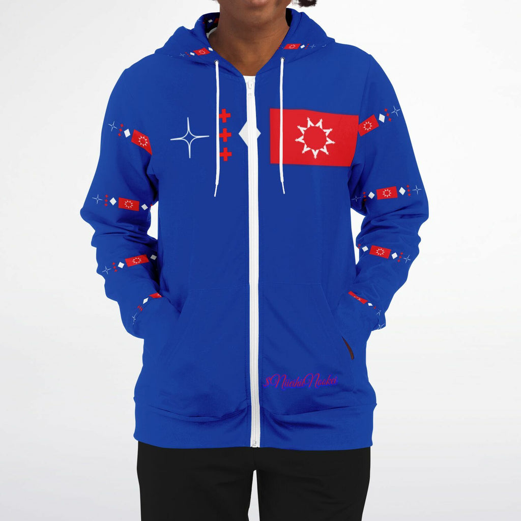 Oglala Sioux Tribe Logo Zip-Up Hoodie - AOP