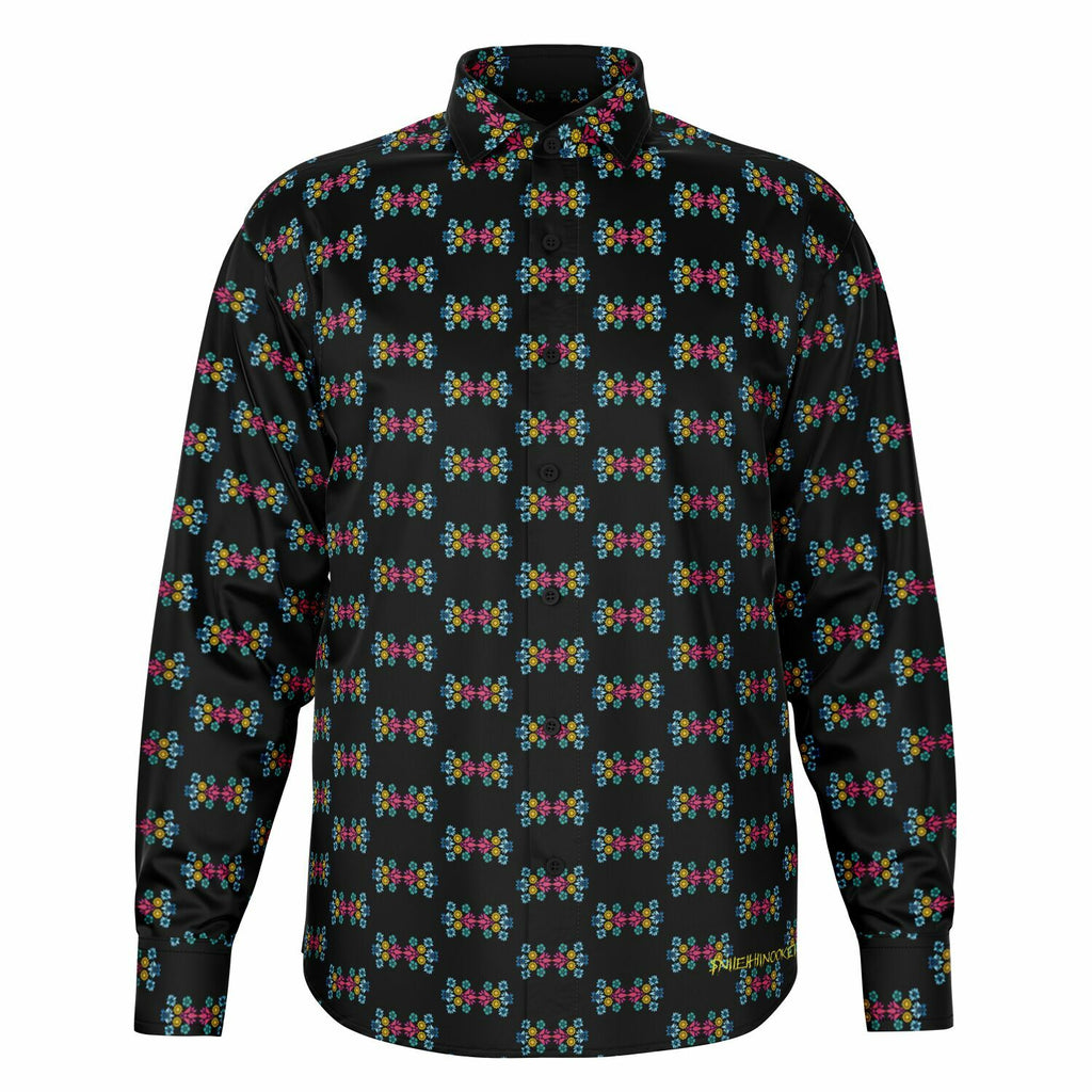 $NiieihiiNookei Long Sleeve Button Down Shirt - AOP