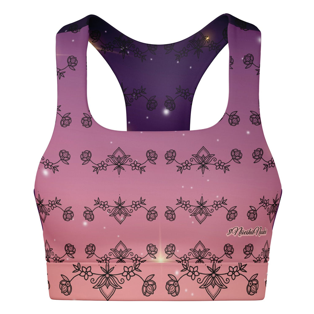 $NiieihiiNookeiPadded Sports Bra - AOP