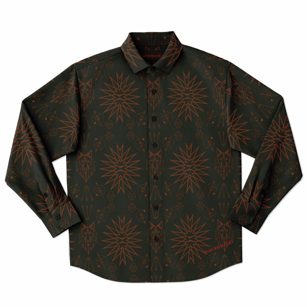 $NiieihiiNookei Long Sleeve Button Down Shirt - AOP
