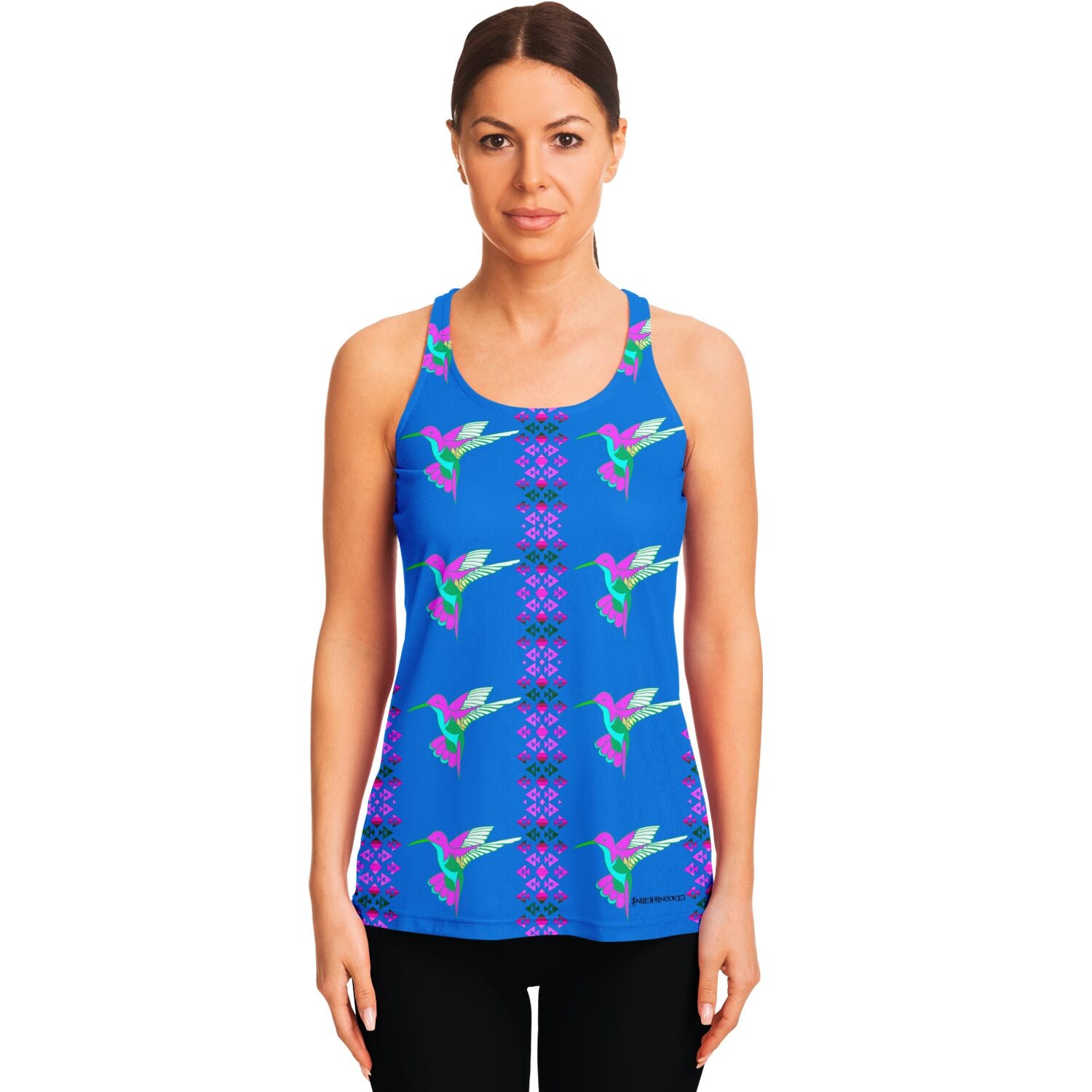 $NiieihiiNookei Flowy Racerback Tank Top - AOP