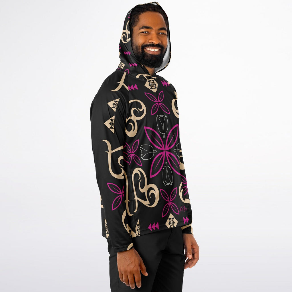 $NiieihiiNookei Men's Long Sleeve Hooded Performance Shirt - AOP