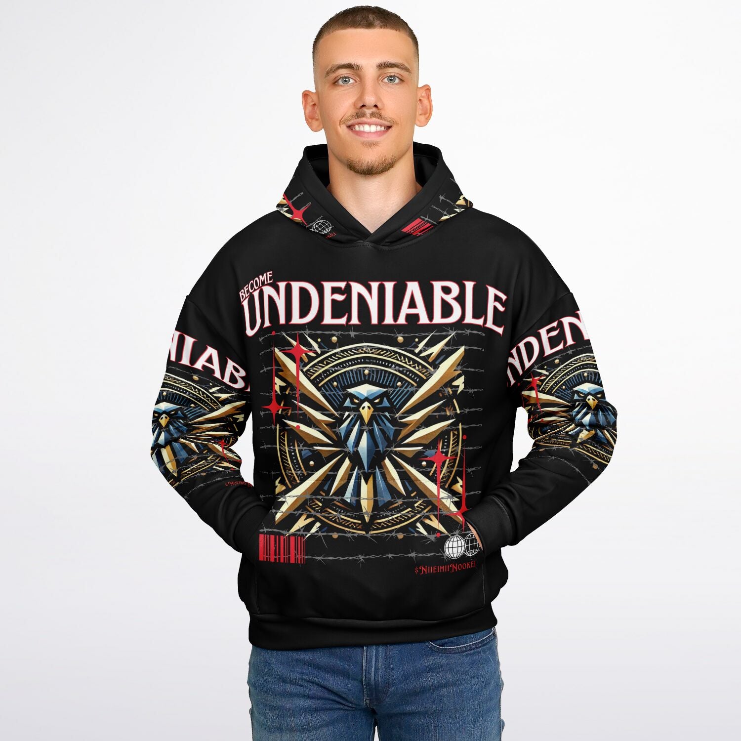 $NiieihiiNookei Heavyweight Oversized Hoodie - AOP