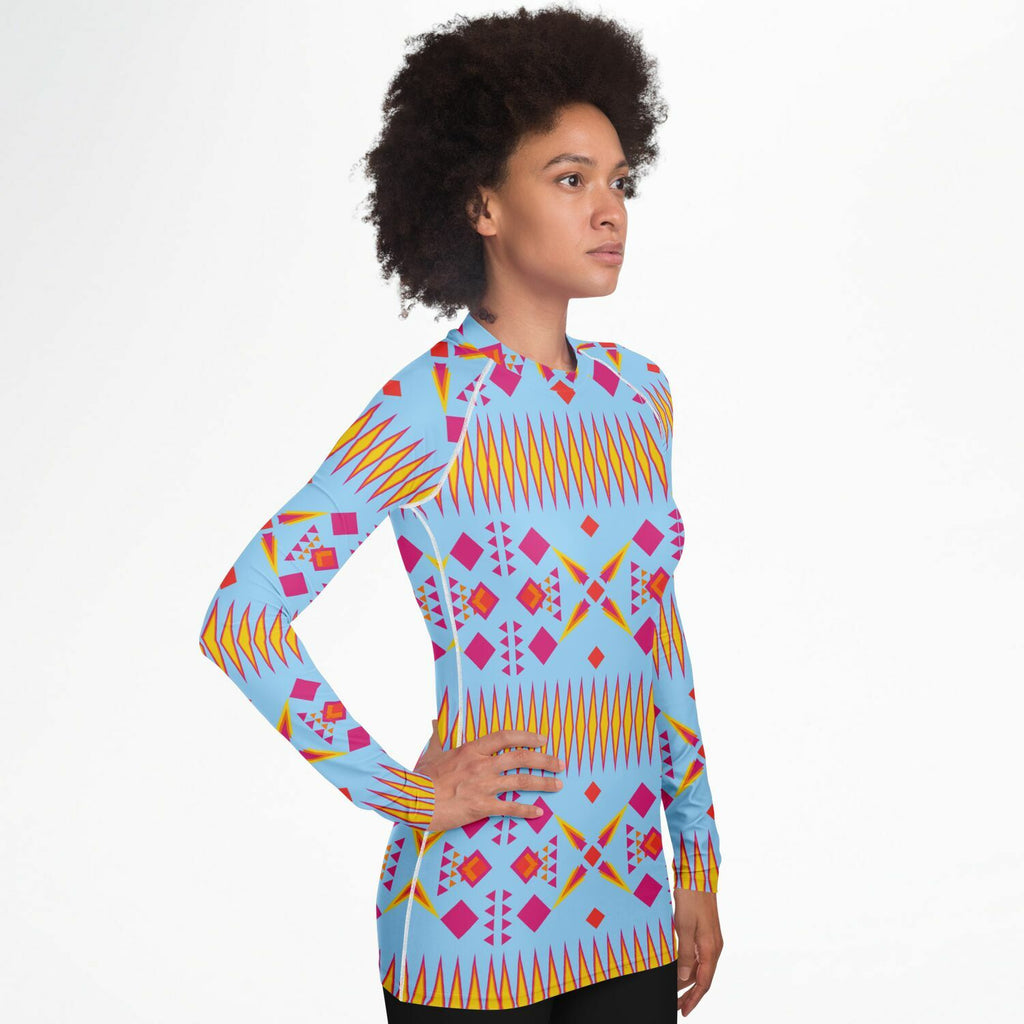 $NiieihiiNookei Women's Rashguard - AOP