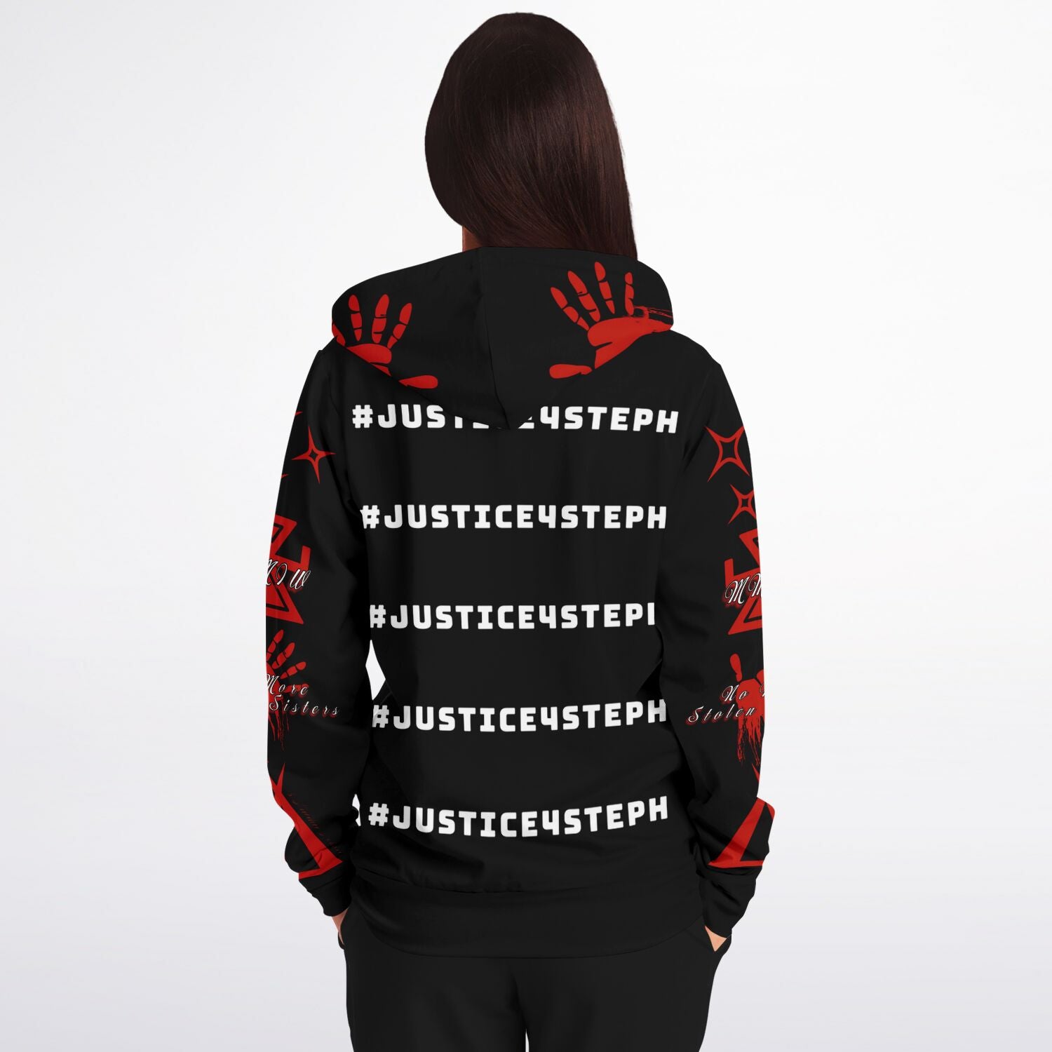 #JUSTICE4STEPH Athletic Zip-Up Hoodie - AOP