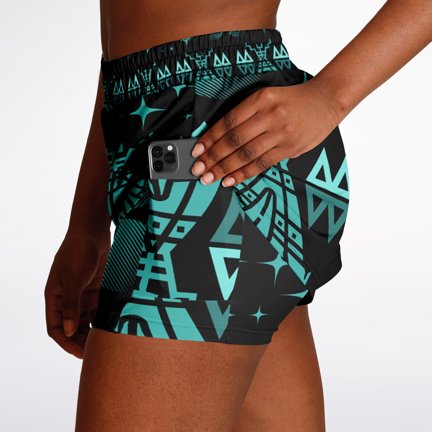 $NiieihiiNookei Women's 2-in-1 Shorts - AOP