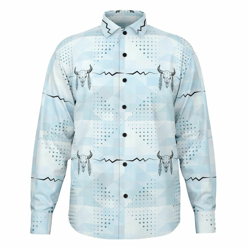 $NiieihiiNookei Long Sleeve Button Down Shirt - AOP